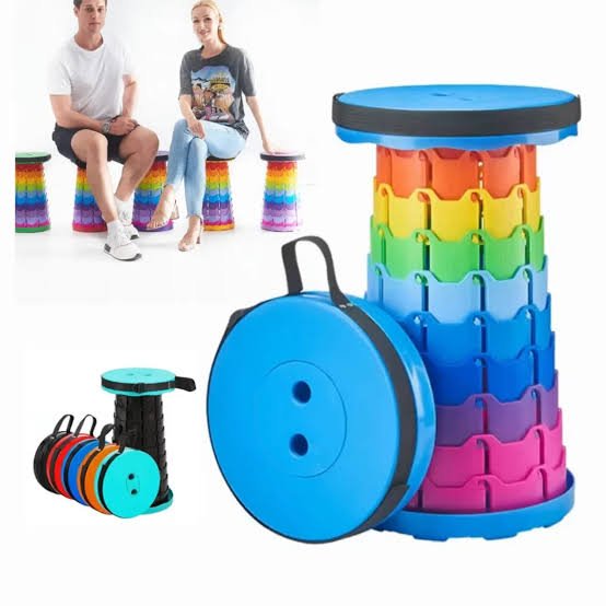 Rainbow Telescopic Folding Stool