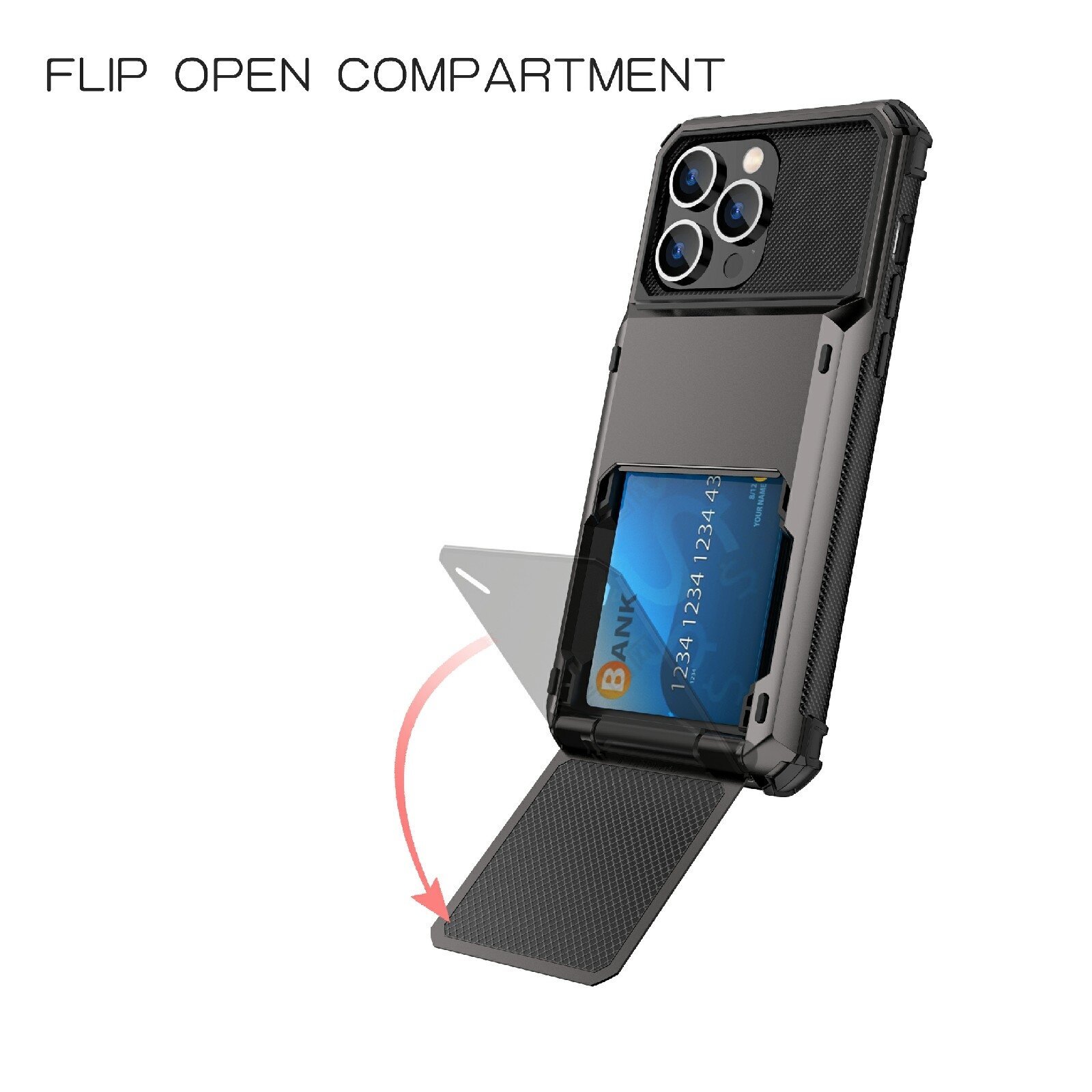 Magnetic Flip Card Holder Case